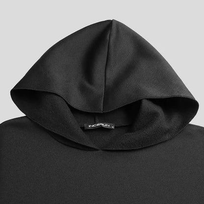 Fashion Men Cloak Coats Hooded Solid Loose 2023 Streetwear Punk Windproof Men's Trench Chic Winter Long Cape Poncho INCERUN