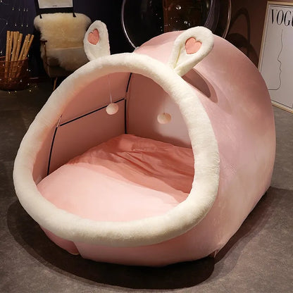 Cute oversized adult and children plush tent cat nest cozy house warm and lazy sofa on the ground increased comfort