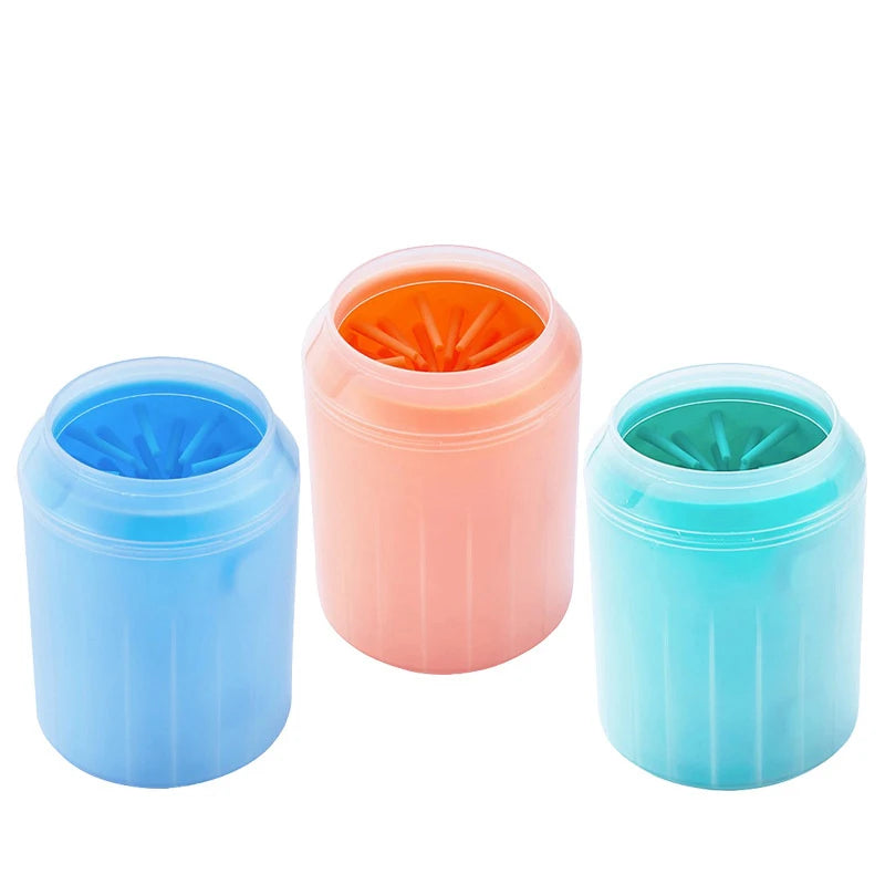 Dog Foot Cup Paw Washer Cleaner Dog Cat Foot Cleaning Brush Soft Silicone Dog Paw Cleaning Dog Paw Cleaning Bucket Accessories